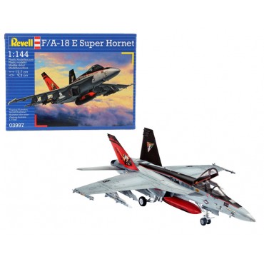 KIT PARA MONTAR REVELL AVIÃO F/A-18E SUPER HORNET 1/144 63 PEÇAS REV 03997